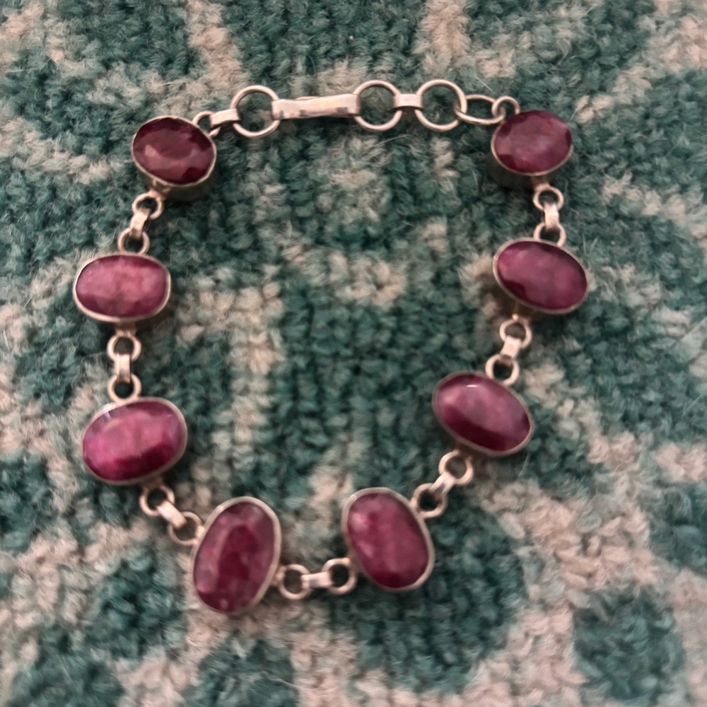 Ruby 8 Stone Bracelet